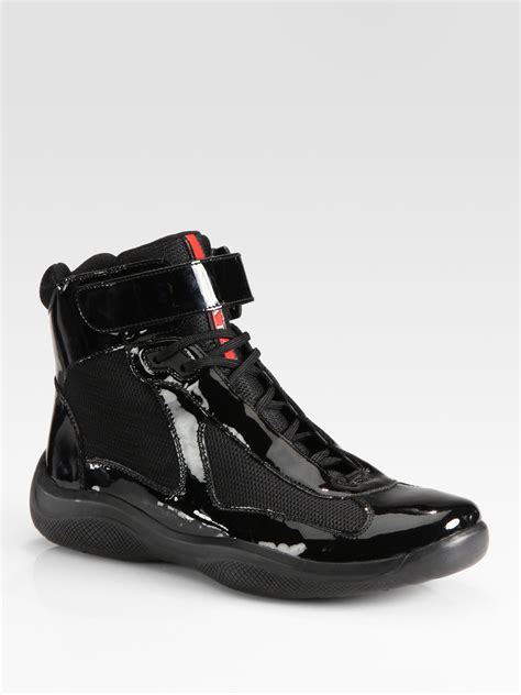 prada high top designer sneakers|Prada high top sneakers women's.